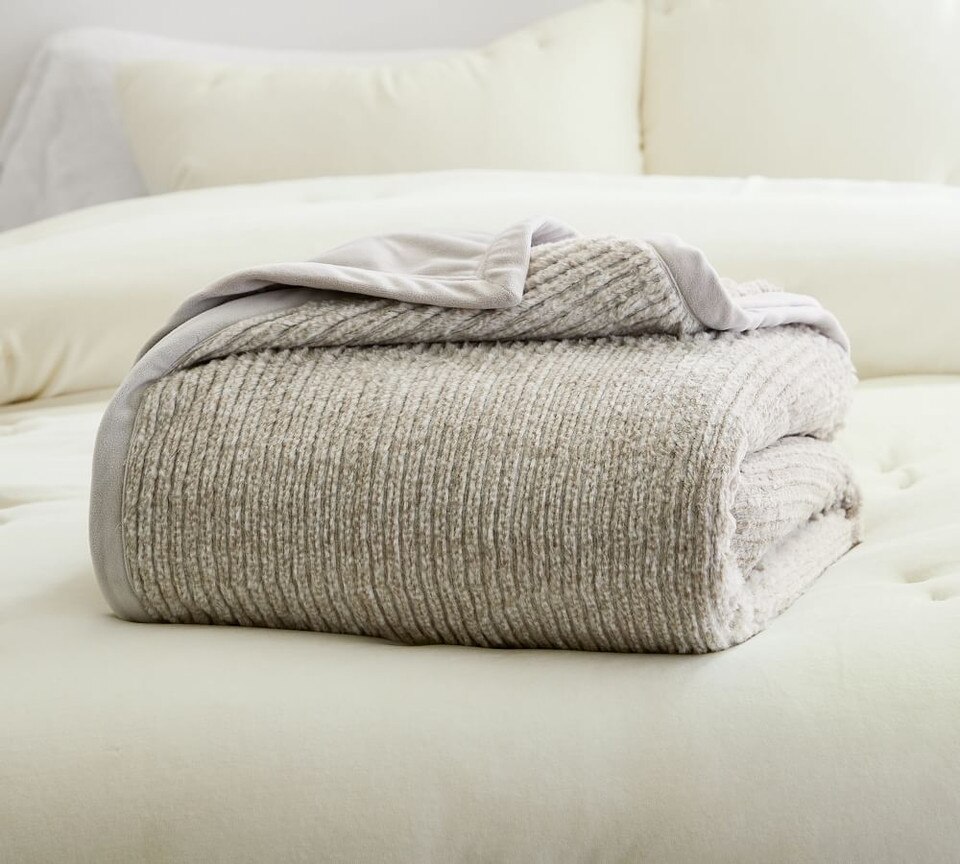 Ribbed Faux Fur Blanket, Queen Pottery Barn Australia